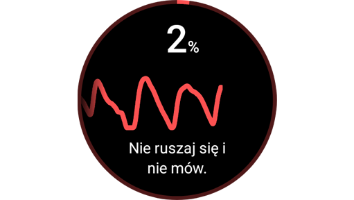 Pomiar ciśnienia krwi na Galaxy Watch5 w toku.