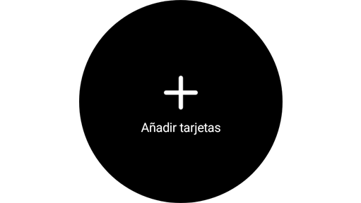 Widget de Añadir tarjetas.