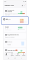 Pantalla de inicio de la aplicación Samsung Health.