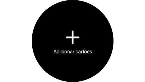 Widget Adicionar cartões.