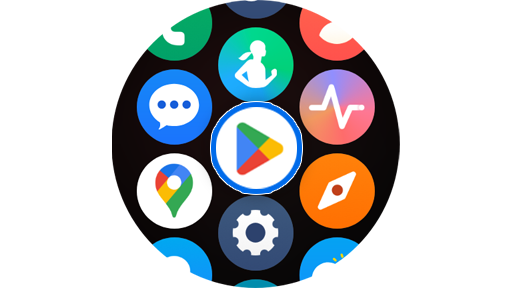 App-Symbole auf einer Galaxy Watch