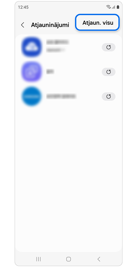Saraksts ar Galaxy Watch lietotnēm, kuras var atjaunināt.