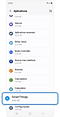 Lista de aplicativos em um Galaxy Watch.