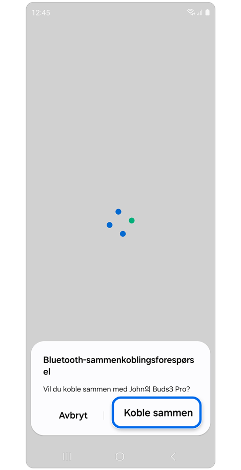 Forespørsel om paring med Bluetooth