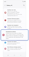 Écran d'accueil du menu Galaxy AI.