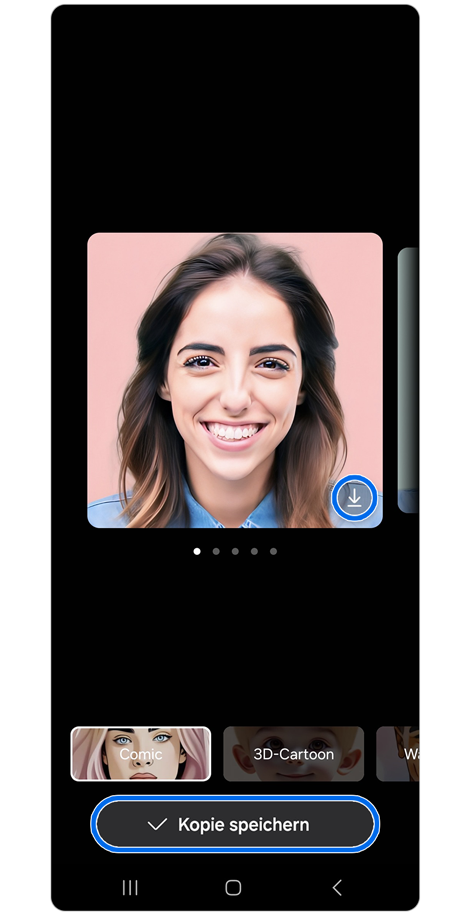 Ein Porträt, das in ein Bild im Comic-Stil umgewandelt wurde.