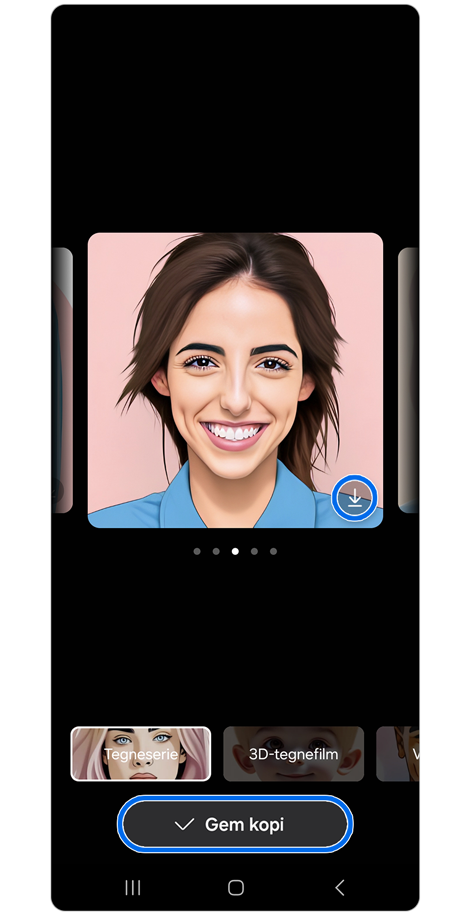 Et portræt konverteret til et billede i tegneseriestil.