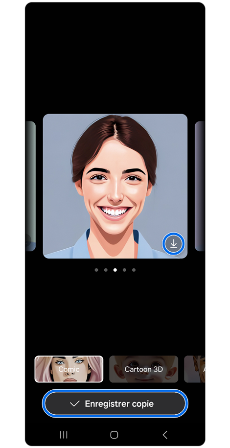 Un portrait transformé en style de bande dessinée.