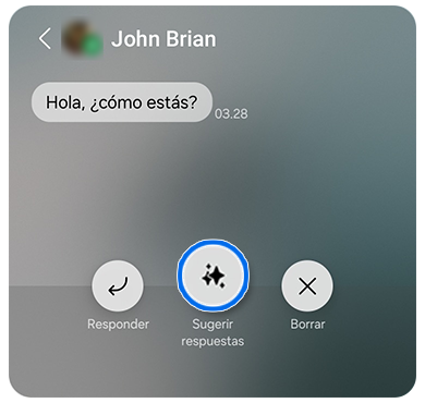 Página de notificación de la pantalla de cubierta