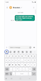 Écran d’un message message texte.