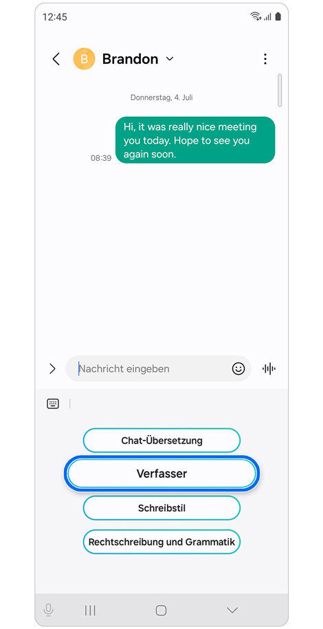 Optionen des Chat-Assistenten