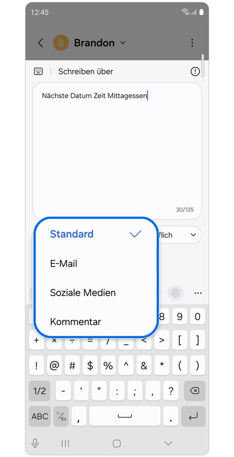 Format-Optionen der Funktion „Verfasser“