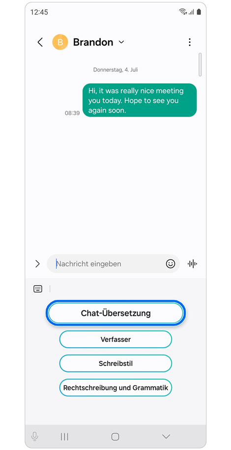 Optionen des Chat-Assistenten