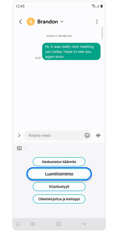 Keskusteluavustaja-vaihtoehdot