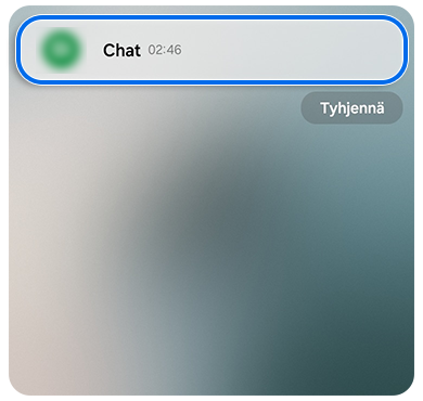 Galaxy Z Flip -kannen näyttö