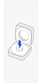 Estuche de carga Galaxy Ring abierto