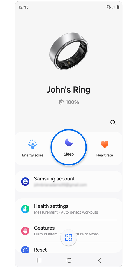 Galaxy Ring dashboard