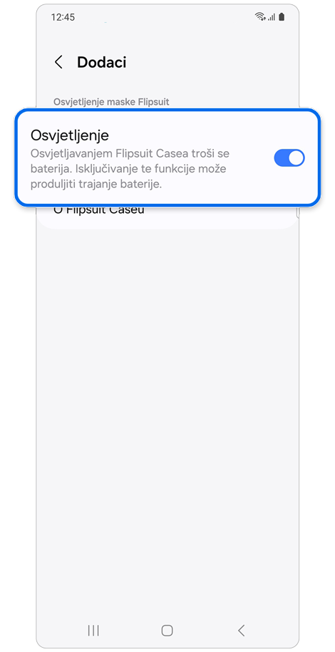 Stranica za postavke dodataka