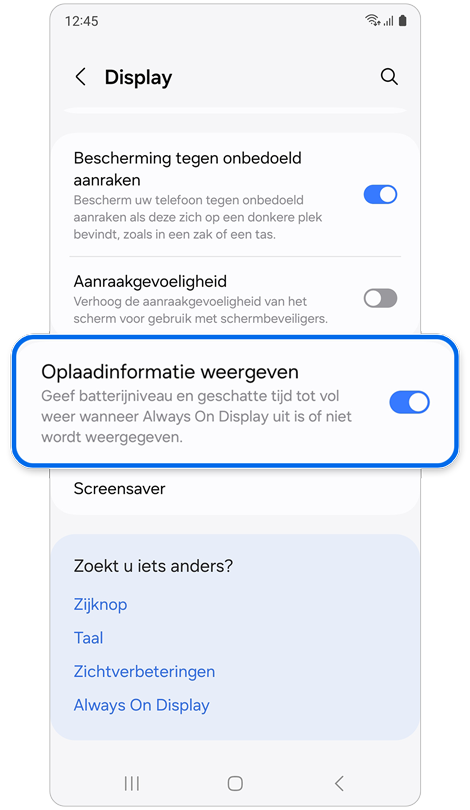 Lijst van display-functies.