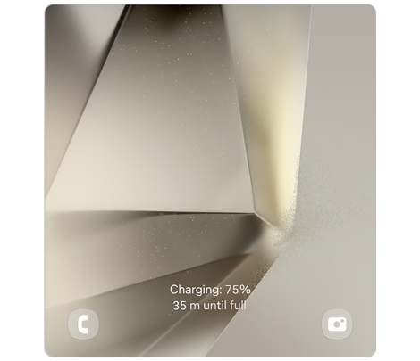 Galaxy mobile device lockscreen.