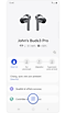 Écran d'accueil de l’application Galaxy Wearable.