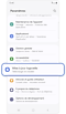 Écran d'accueil menu des paramètres sur un appareil mobile Samsung Galaxy.