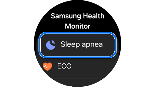 Samsung Health Monitor home screen.