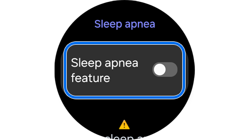 Switch to enable the Sleep apnea feature.