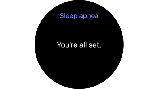 Notification that the feature is set.