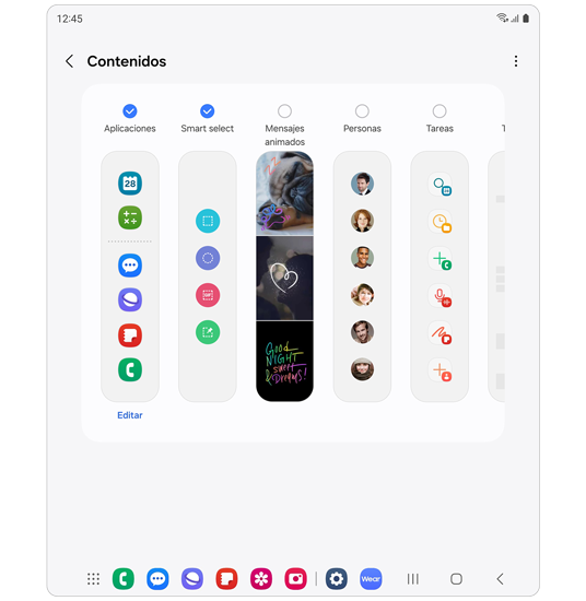 Paneles Edge antes de One UI 6.1.1