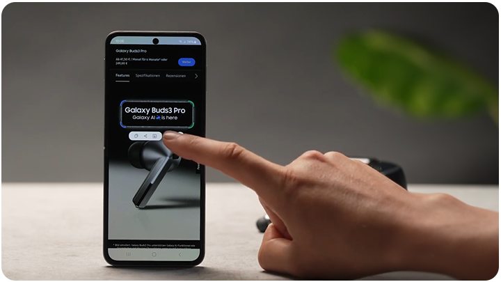 Galaxy Z Flip6: Smart Select im Seiten-Paneel
