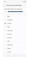 Pantalla de vibración de notificación.