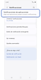 Pantalla de ajustes de notificaciones.