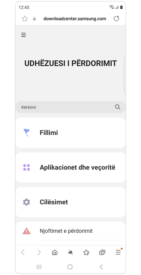 Lista e temave të mbuluara tek Udhëzuesi i përdorimit dixhital.