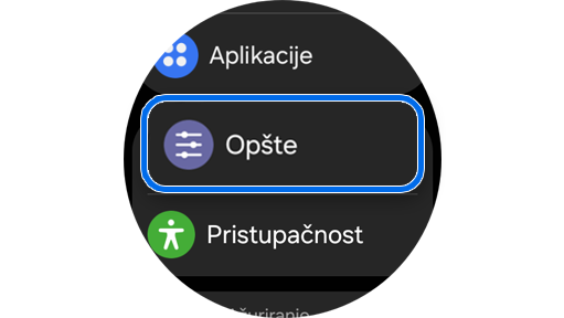 Galaxy Watch ekran Podešavanja.