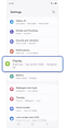 Settings home screen