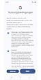 Bildschirm „Nutzungsbedingungen“