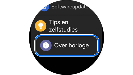 Instellingen startscherm.