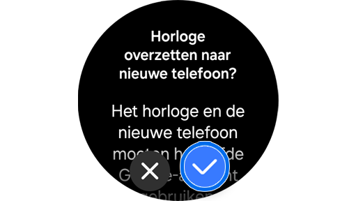 Horloge overzetten naar nieuwe telefoon.