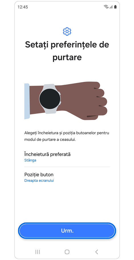 Ecranul de preferințe.