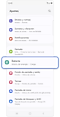 Pantalla de inicio de ajustes