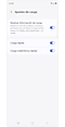 Pantalla de ajustes de carga