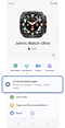Startbildschirm der Galaxy Watch in der Galaxy Wearable App.