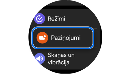 Sadaļas Iestatījumi sākuma ekrāns.