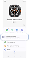 Startskjermbildet for Galaxy Watch i Galaxy Wearable-appen.