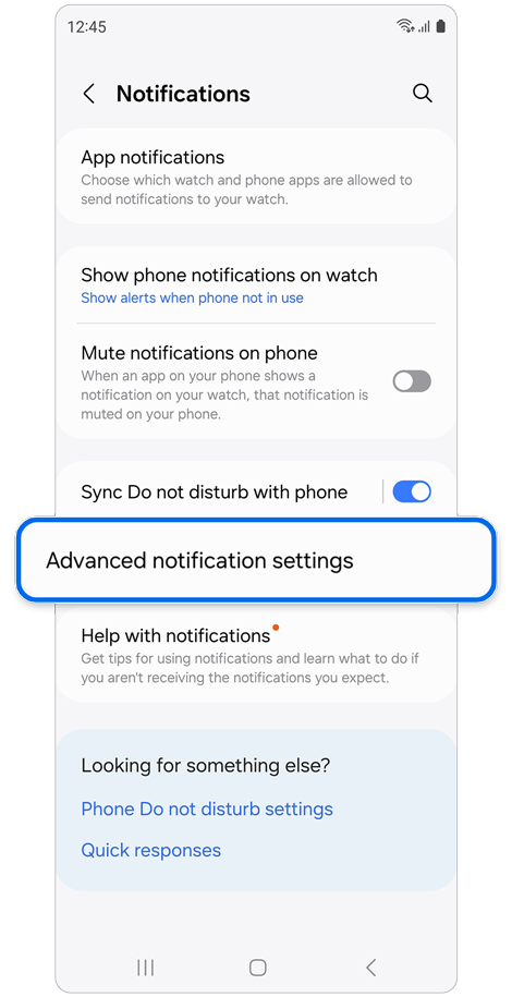 Watch notification screen.