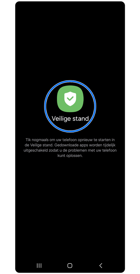 Veilige stand scherm.