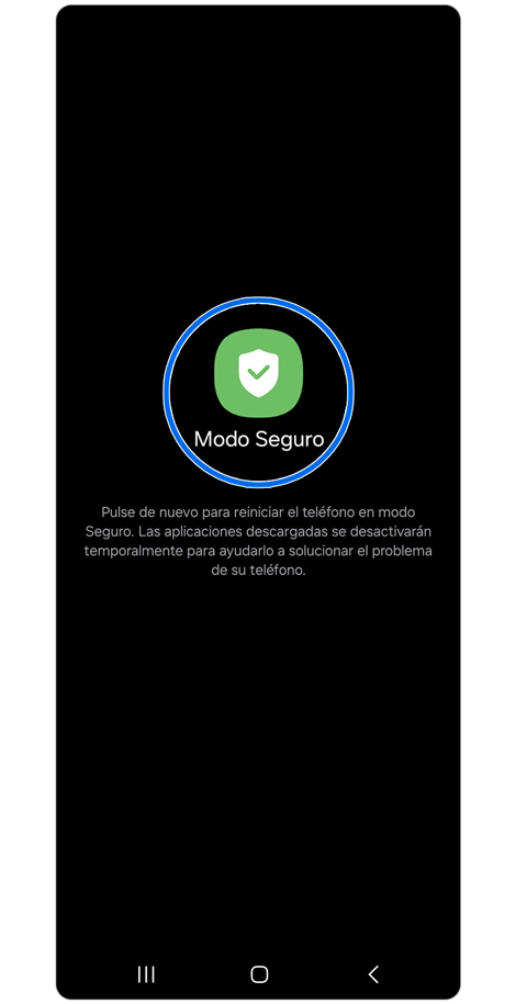 Modo seguro pantalla.