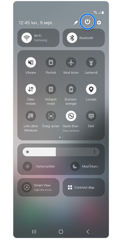 Panoul rapid Samsung Galaxy.