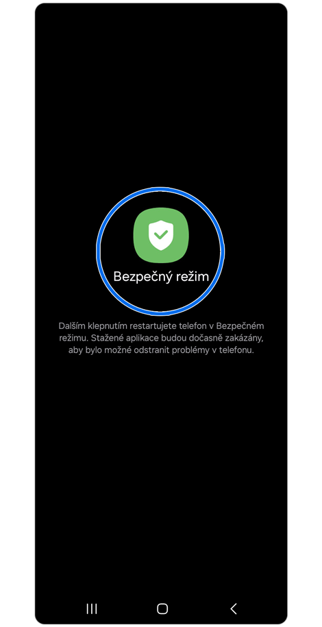 Spuštění obrazovky v Bezpečném režimu